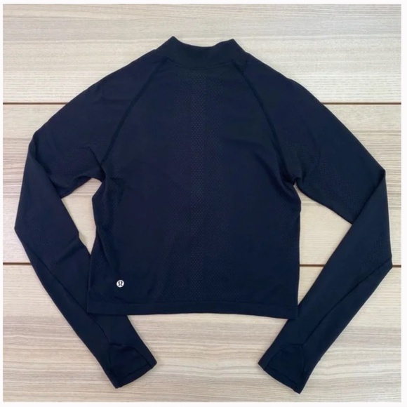 Lululemon Swiftly Tech 1/2 Zip 2.0 *Cool Black/Graphite Grey Size 8 - Picture 10 of 11